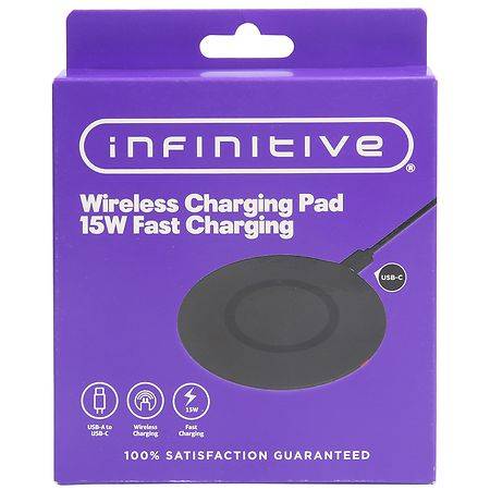 Infinitive Wireless Charging Pad 15w Fast Charging (black)