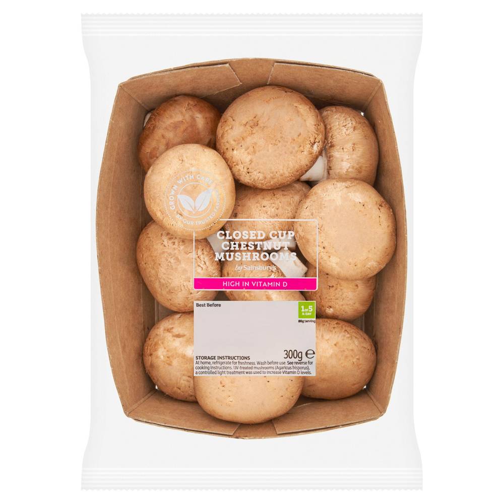 Sainsbury's Closed Cup Chestnut Mushrooms 300g