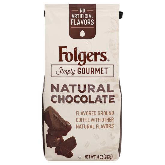 Folgers Simply Gourmet Natural Chocolate Flavored Ground Coffee, With Other  Natural Flavors, 10-Ounce Bag 