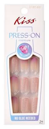 Kiss® Press-On Manicure 24-Pack Pink Ombre Glitter
