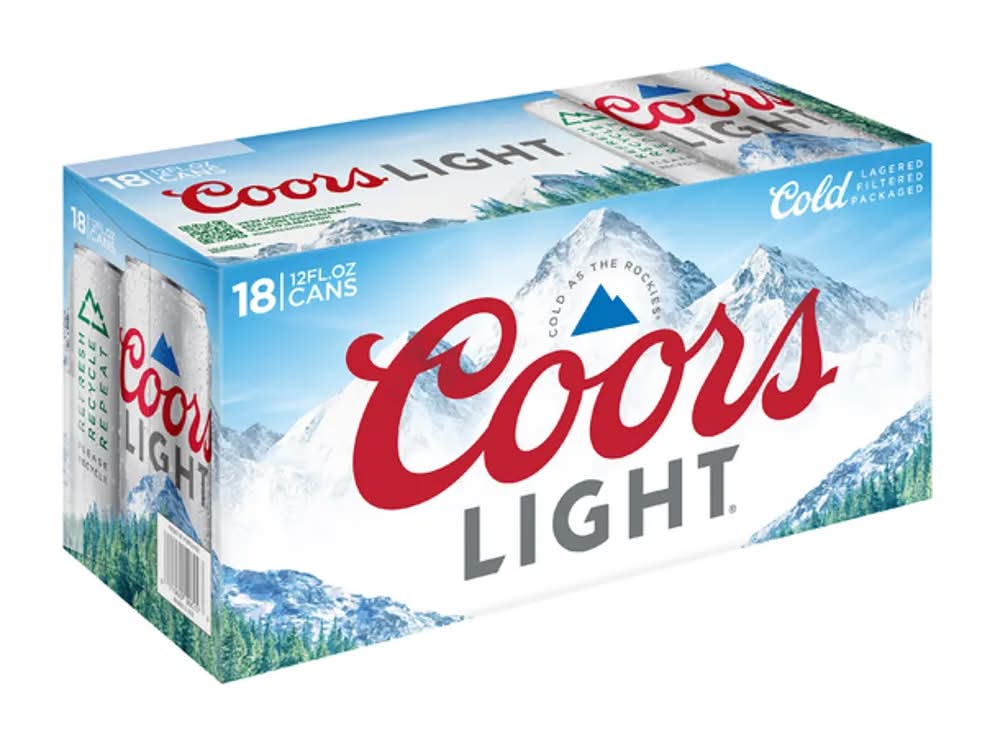 Coors Light Beer - 18 Pack