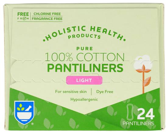 Rite Aid Pure 100% Cotton Pantiliner - Light Absorbency, 24 ct