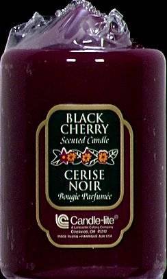 Candle-Lite Pillar 4In Black Cherry