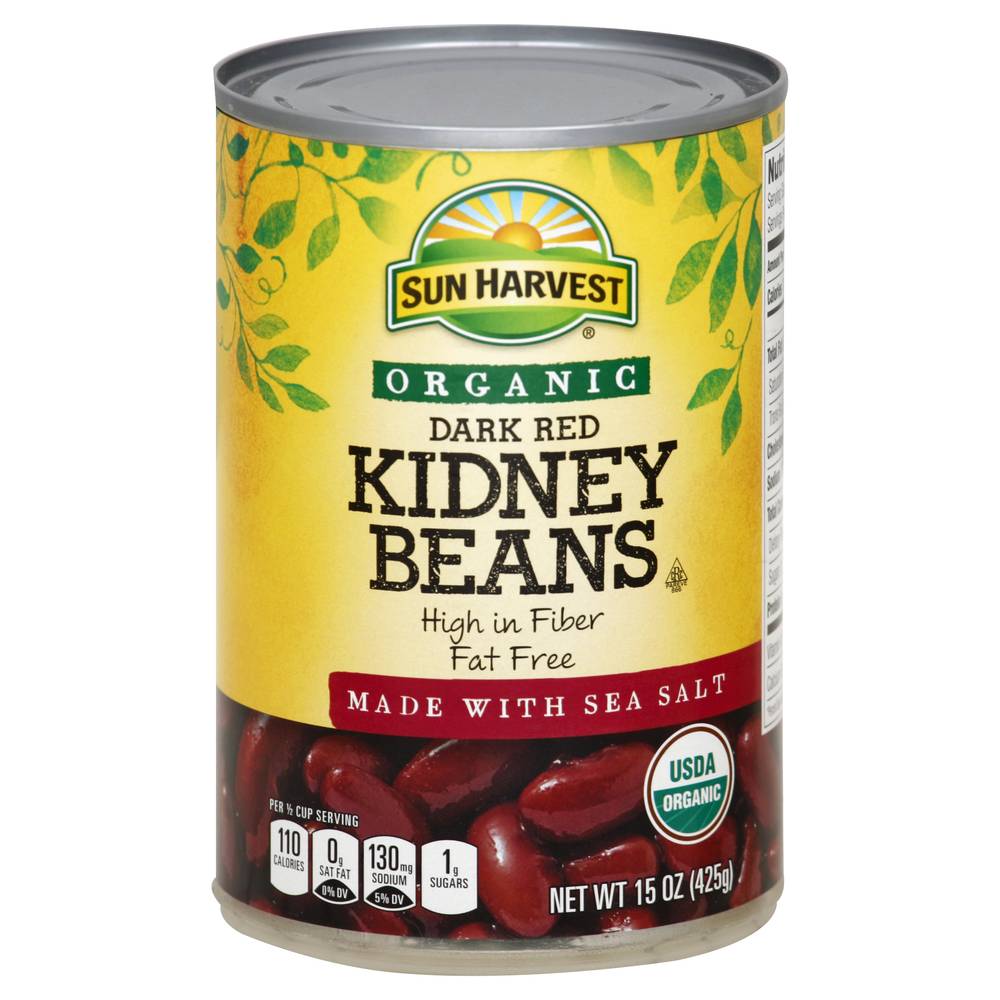 Sun Harvest Organic Dark Red Kidney Beans (15 oz)