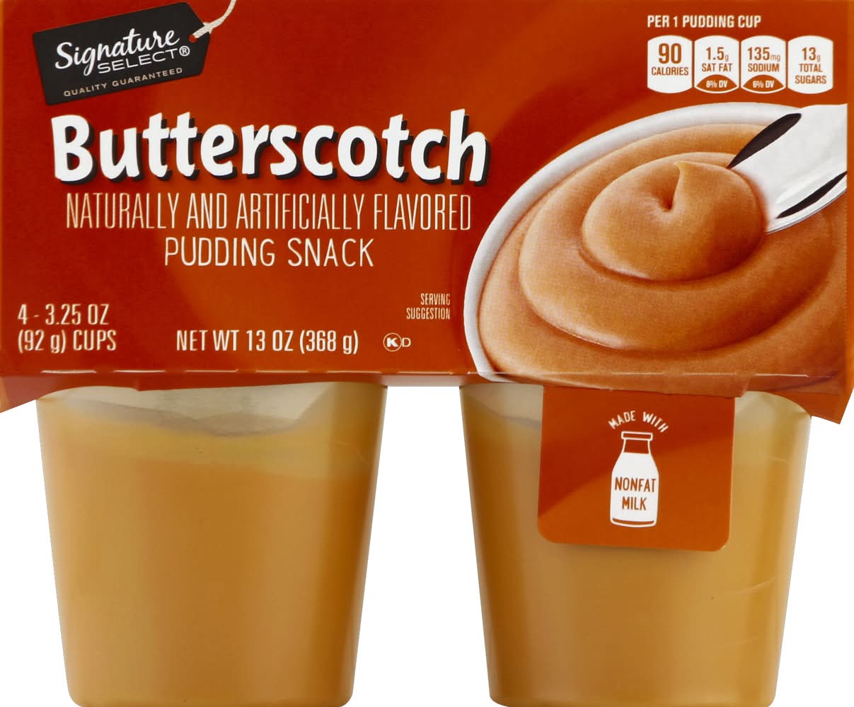 Signature Select Butterscotch Pudding Snack (13 oz)