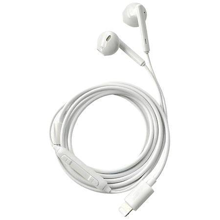 Infinitive Lightning Earbuds With Microphone, White