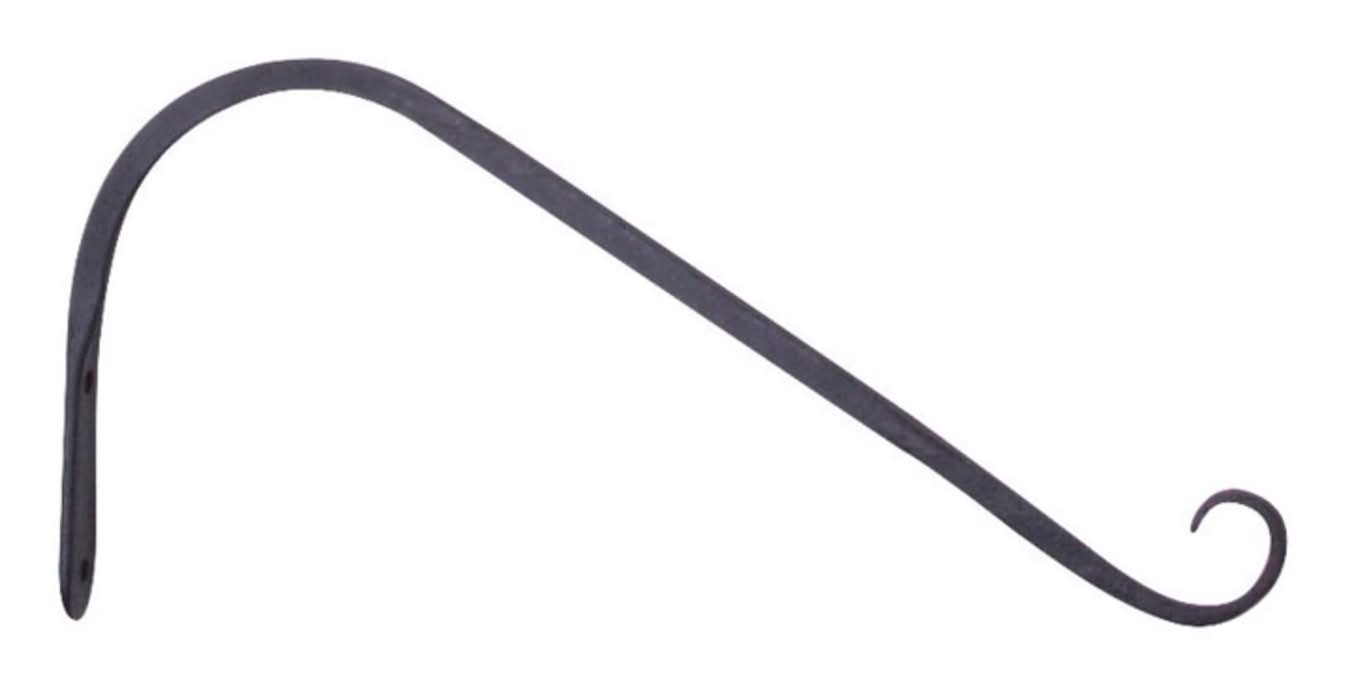 Living Accents Black Wrought Iron 12 In. H Forged Angled Plant Hook 1 Pk