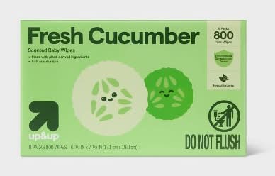 up&up Baby Wipes, Fresh Cucumber (8 x 100 ct)