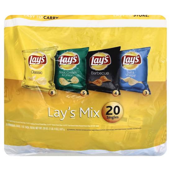 Lay's Mix 4 Assorted Flavors Chips (20 ct)