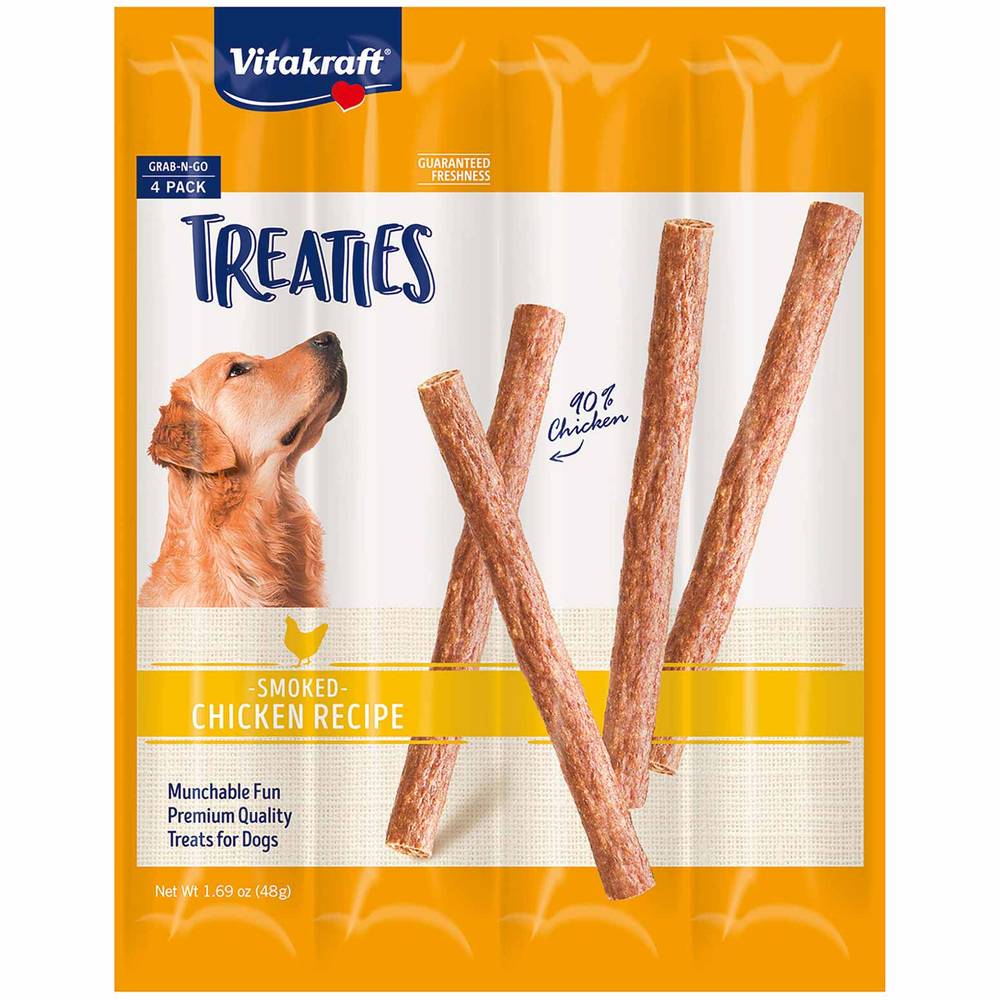 Vitakraft Treaties Smoked Chicken Dog Treat, 4 Count