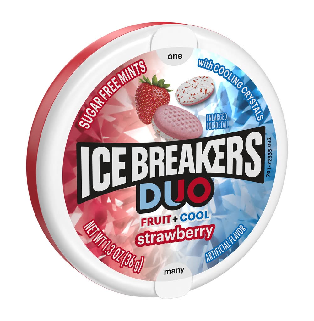 Ice Breakers Duo Fruit Cool Mints, Strawberry (1.3 oz)