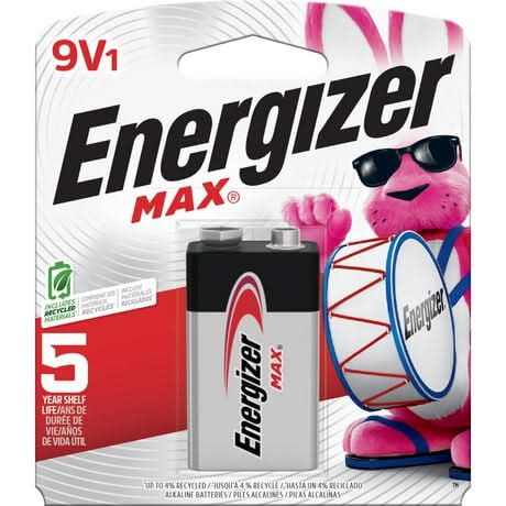 Energizer Max 9 Volt Power Seal Alkaline Batteries
