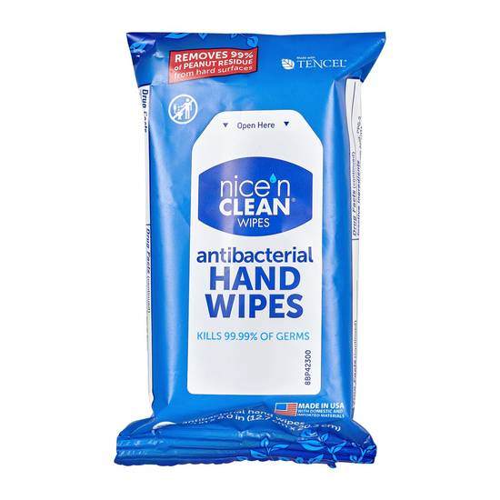 Nice N Clean Antibacterial Hand Wipes 30ct