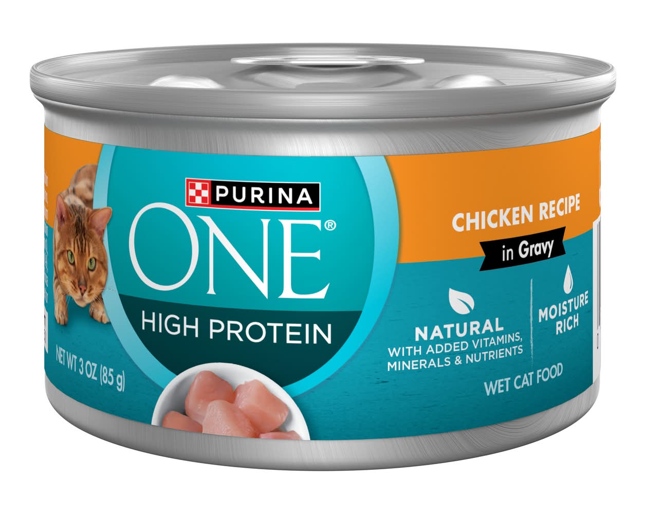 Purina One High Protein Chicken Recipe in Gravy Wet Cat Food (3 oz)
