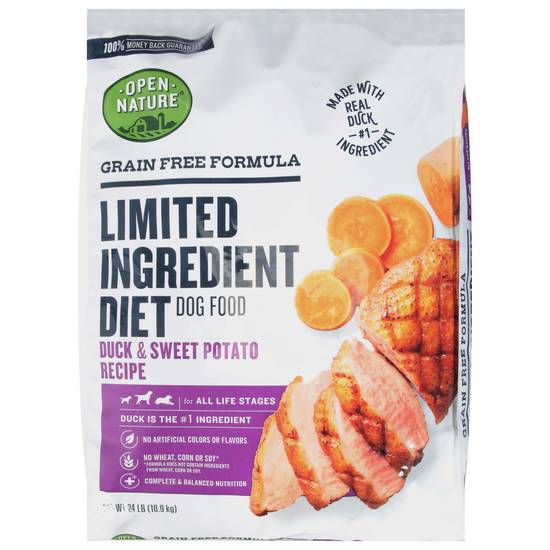 Open Nature Grain Free Duck & Sweet Potato Recipe Dog Food (24 lbs)