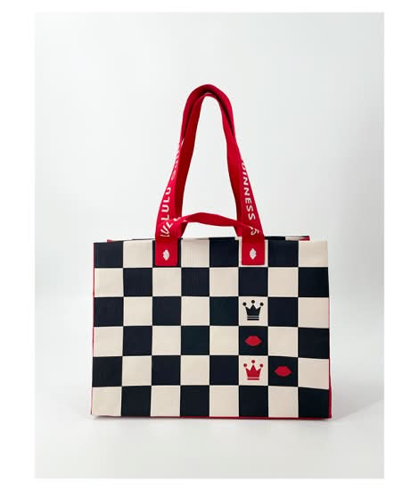 waitrose LULU GUINNESS チェッカーフラッグ柄 トートバッグ Waitrose & Partners Lulu Chess Bag Delivery Near Me | Order Online