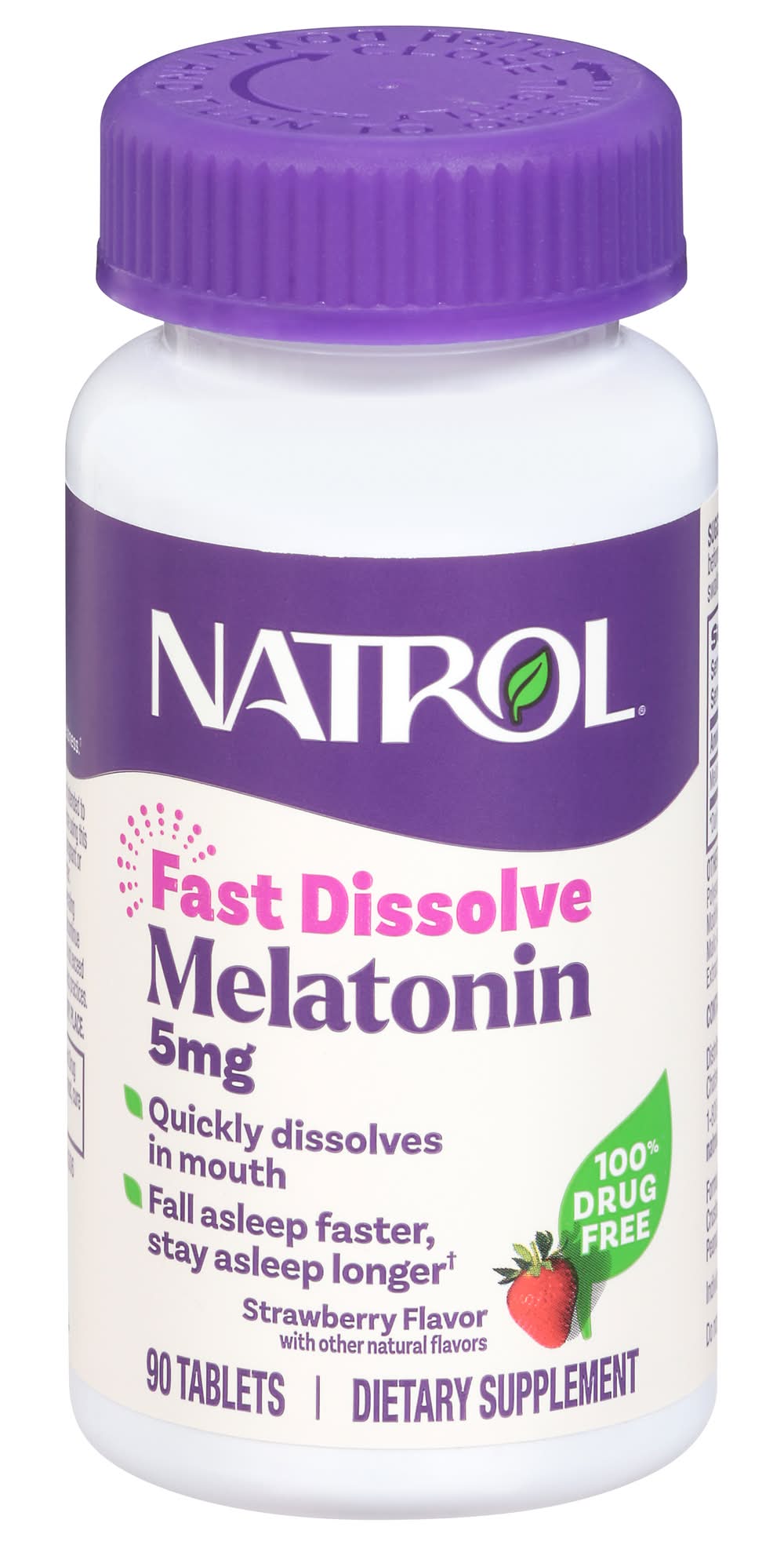 Natrol Melatonin Sleep Supplement Tablets, Strawberry (3.2 oz, 90 ct)