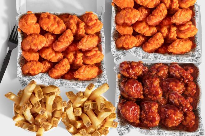 50 PC BONELESS WINGS AND FRIES