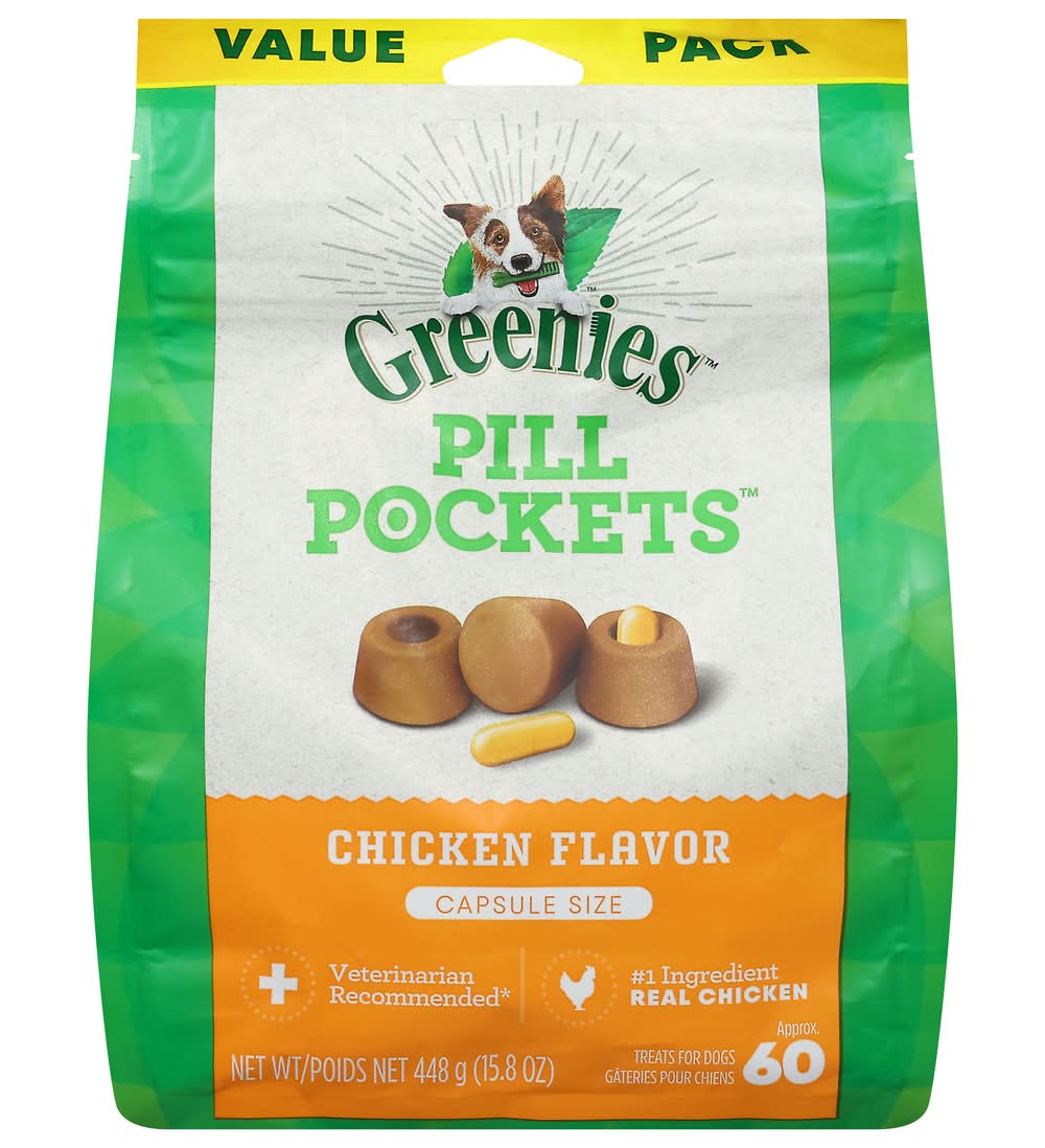 Greenies Pill Pockets Value pack Dog Treats, Chicken (15.8 oz)