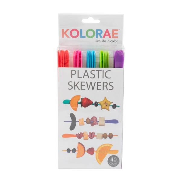 Kolorae Plastic Skewers Brights 40 Count