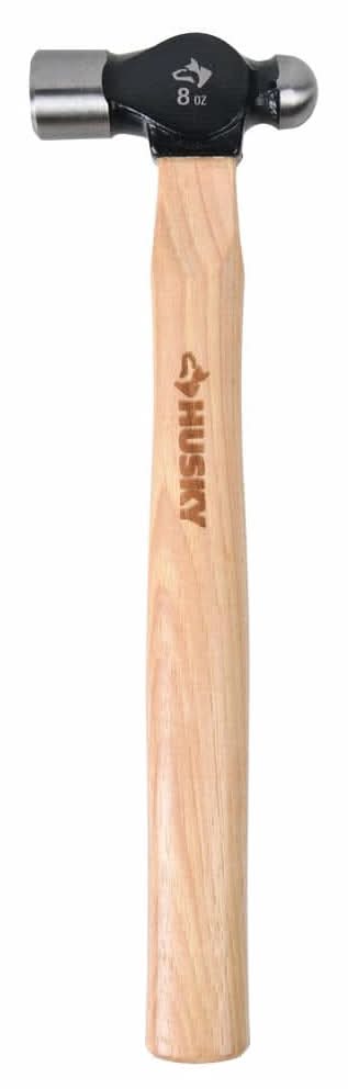 Husky 8 Oz. Ball Peen Hammer With 10.24 In. Hickory Handle