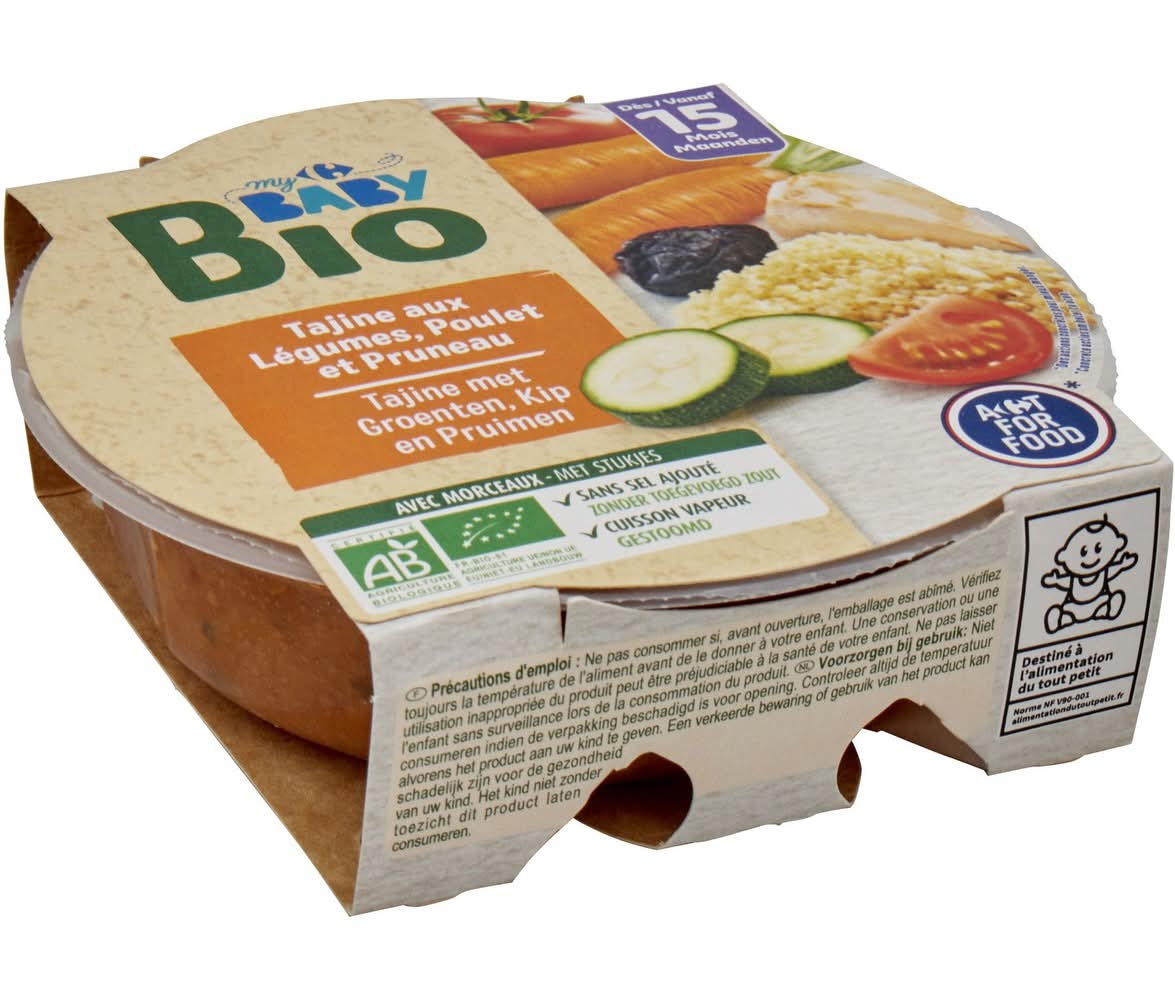 Carrefour Baby Bio - Plat bébé légumes poulet dès 15 mois (250g)