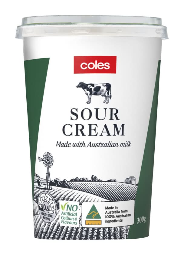 Coles Sour Cream (300g)