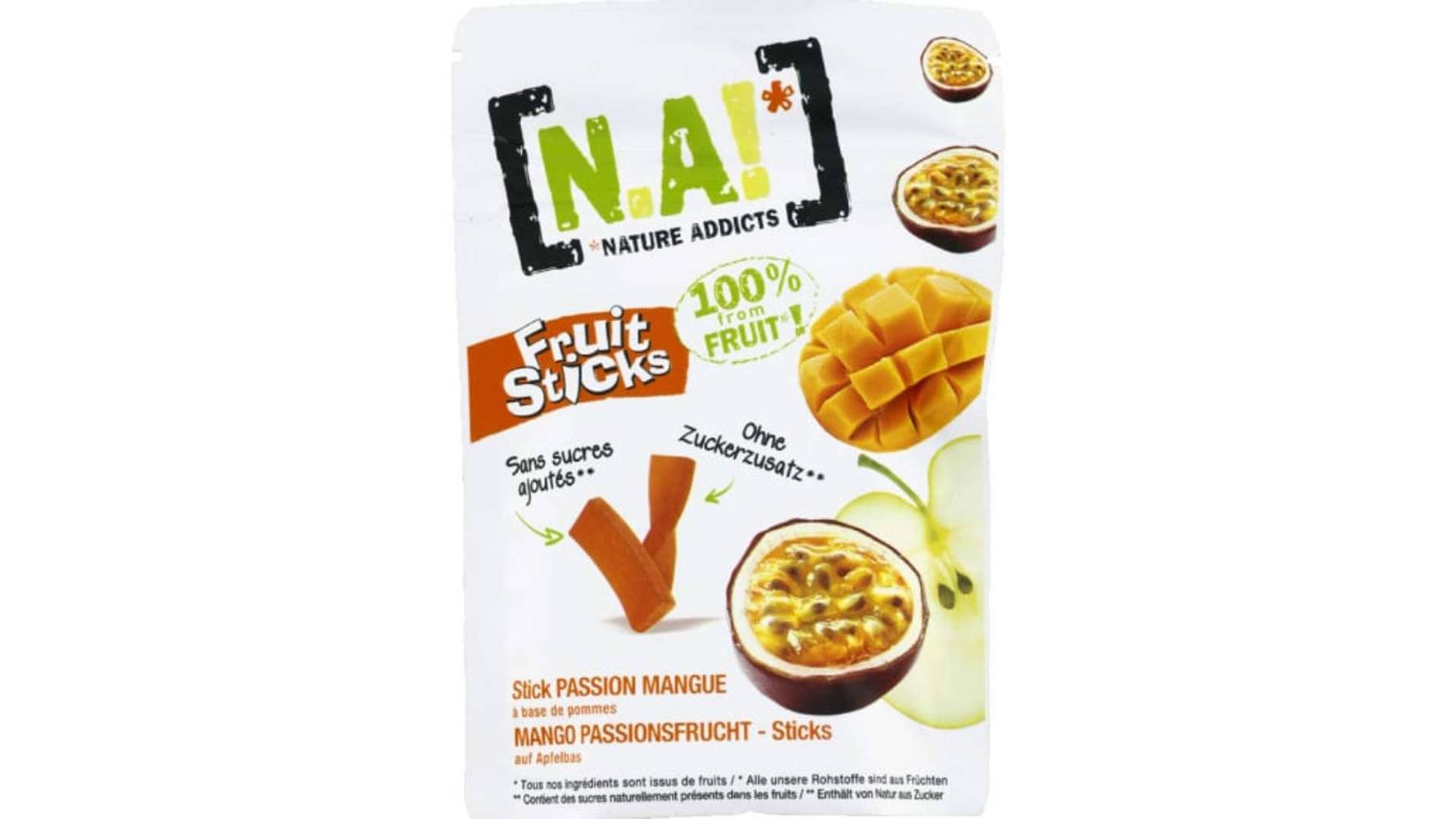 Nature Addicts - Fruit sticks, passion fruit-mangue (40g)