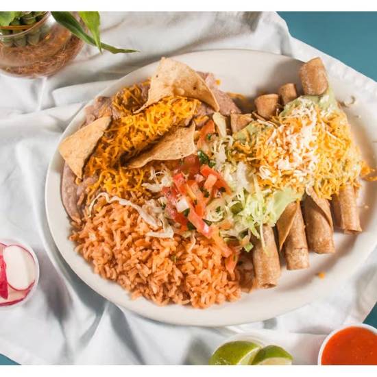 #21 Four Rolled Taco Combo