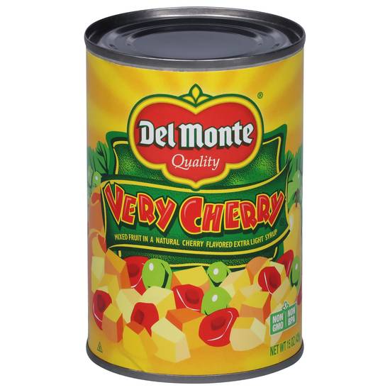 Del Monte Very Cherry Mixed Fruit in Natural Cherry Flavored Light Syrup