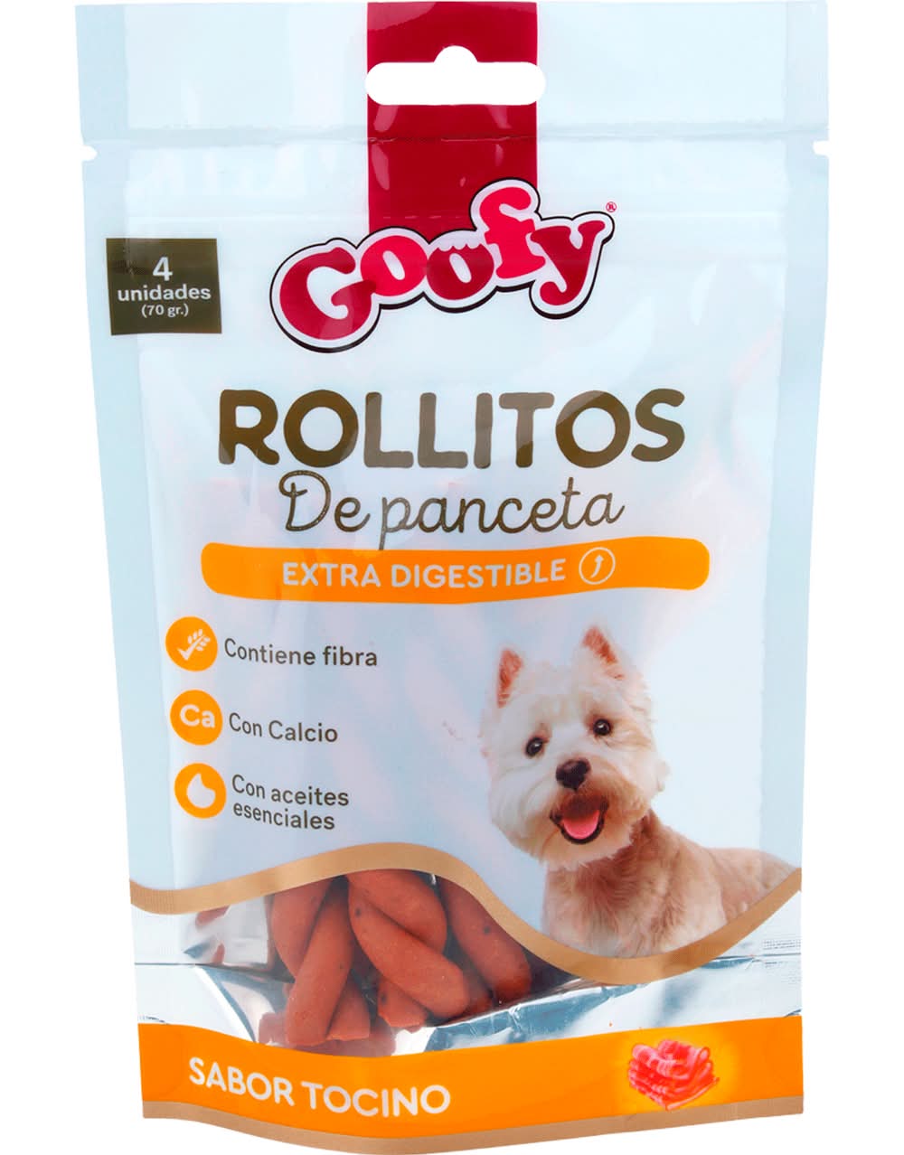 Goofy · Snack rollitos de panceta para perros (4 un)