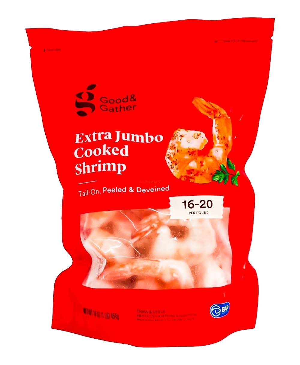 Good & Gather Extra Jumbo Cooked Shrimp (16 oz, 20 ct)