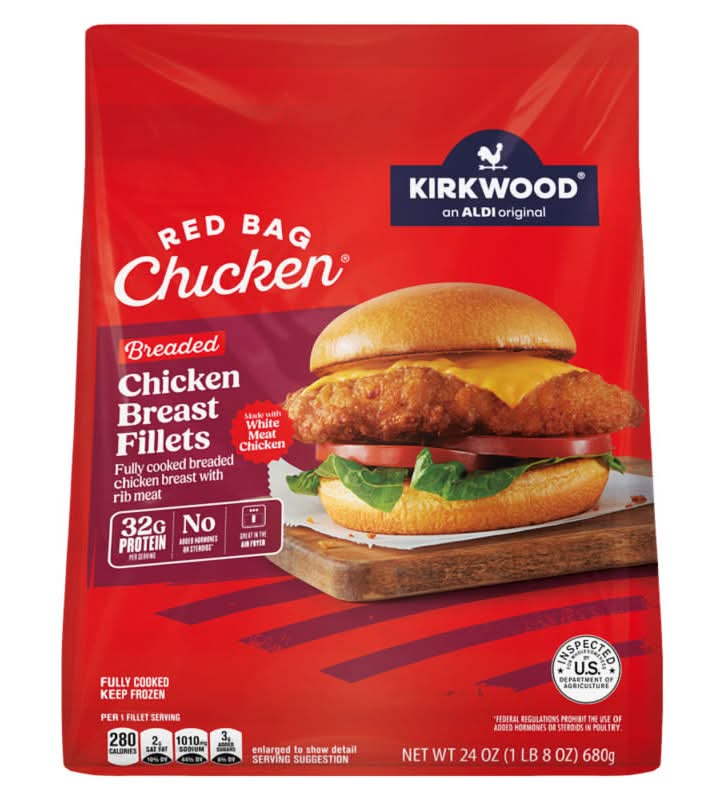 Kirkwood Red Bag Breaded Chicken Breast Fillets (24 oz)