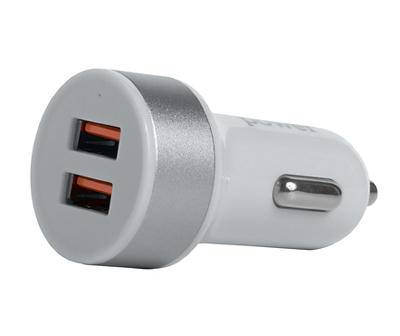 Gray 2-Port USB Car Charger