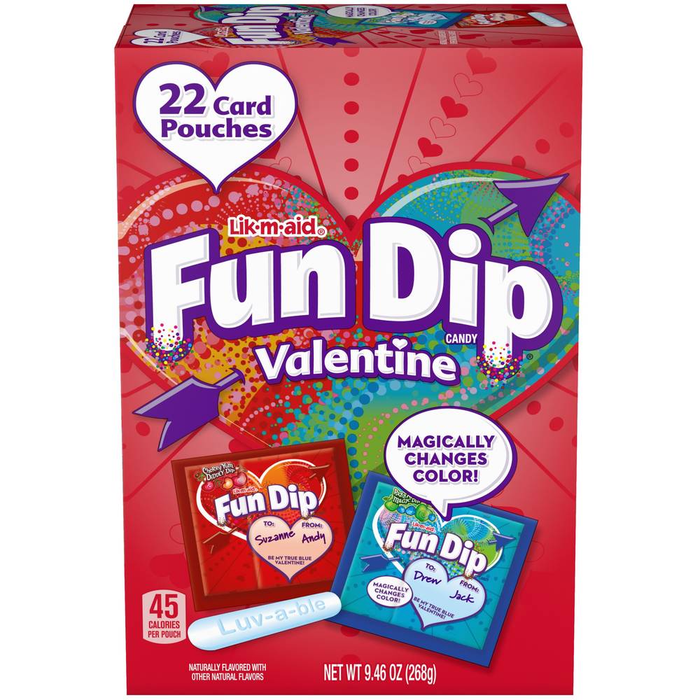 Fun Dip Valentine Card Exchange Kit, 22 Ct, 9.46 Oz