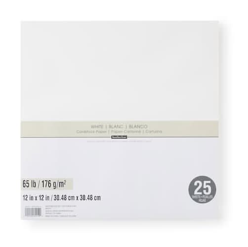 Recollections Cardstock Paper Sheets (12" X 12"/White)