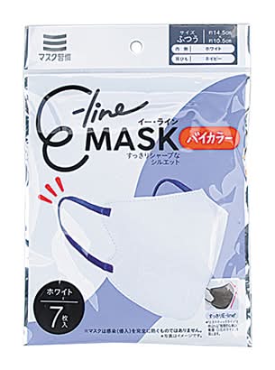 イーラインマスク≪ホワイト×ネイビー≫(7枚入)