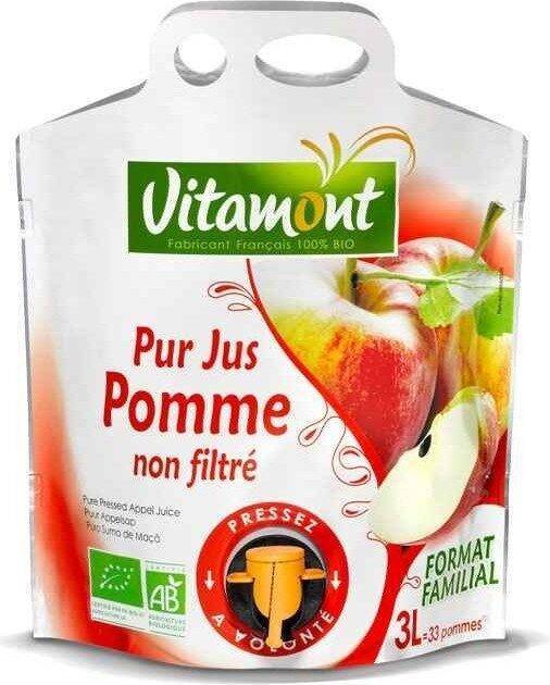 Vitamont - Jus de fruit non filtré bio, pomme (3L)