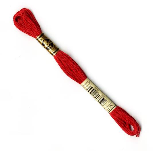 DMC 117 6-Strand Cotton Embroidery Floss, 8 M, Red