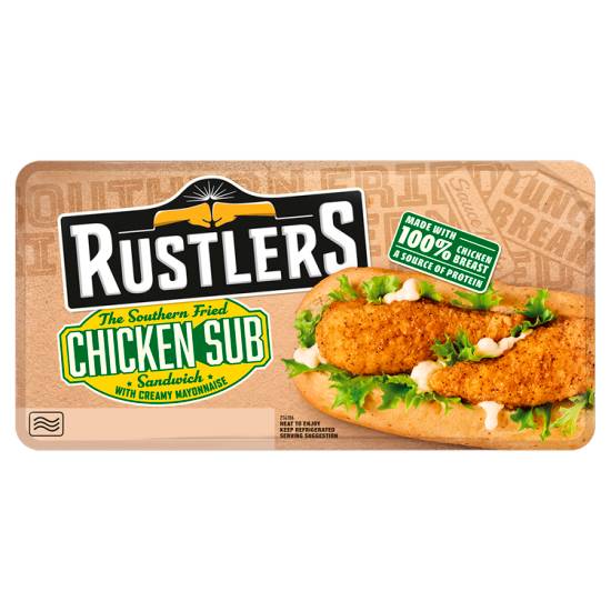 Rustlers the Southern Fried Chicken Sub Sandwich 158g