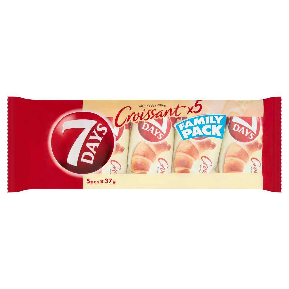 7 Days Croissant with Cocoa Filling Family Pack 5 x 37g (185g)
