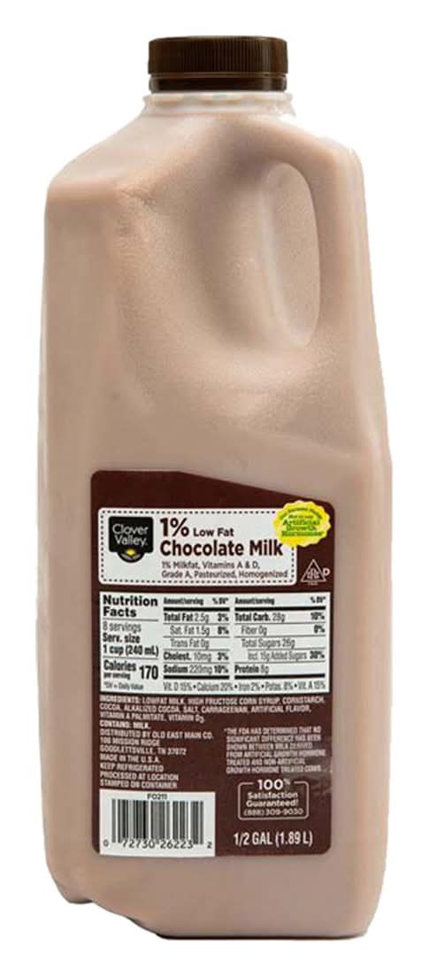 Clover Valley 1% Chocolate Milk 5 Gallon
