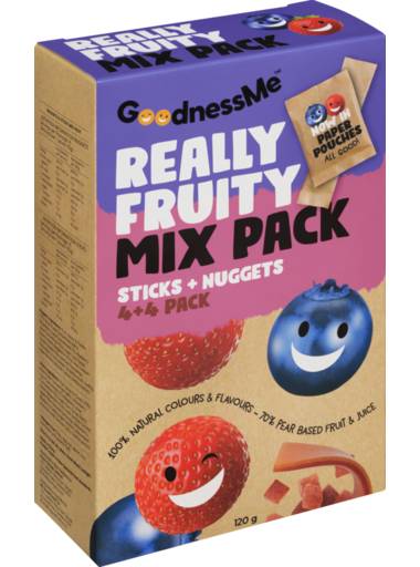 Goodness Me Mixed pack Sticks and Nuggets, Pear (120g, 8 pack)