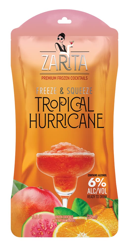 Zarita Freeze & Squeeze Cocktail Drink, Tropical Hurricane (10 fl oz)