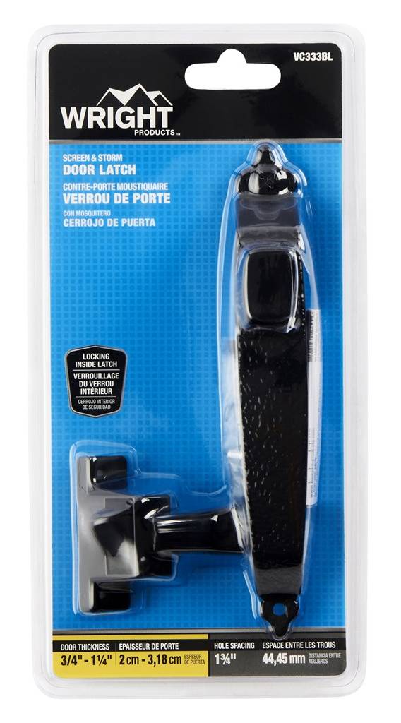 WRIGHT PRODUCTS Black Lockable Screen/Storm door Replacement Handleset | VC333BL