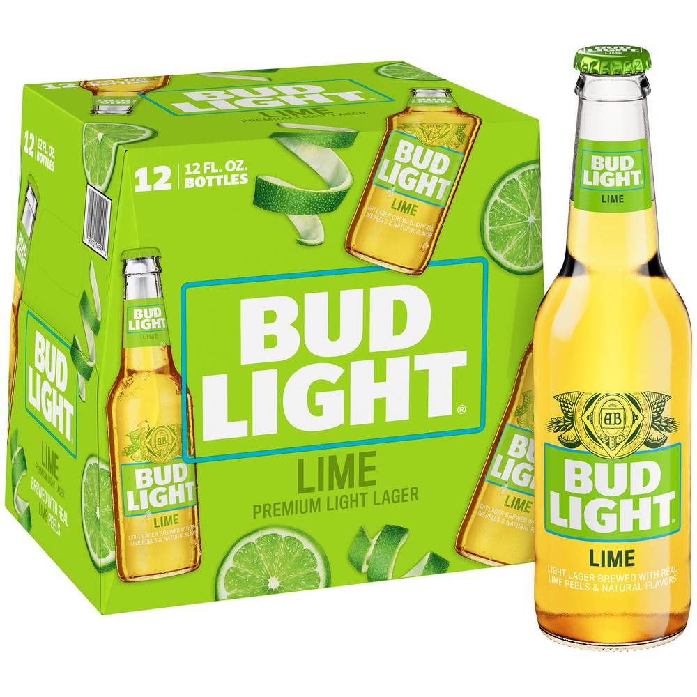 Bud Light Premium Light Lager Beer (12 ct, 12 fl oz) (lime)