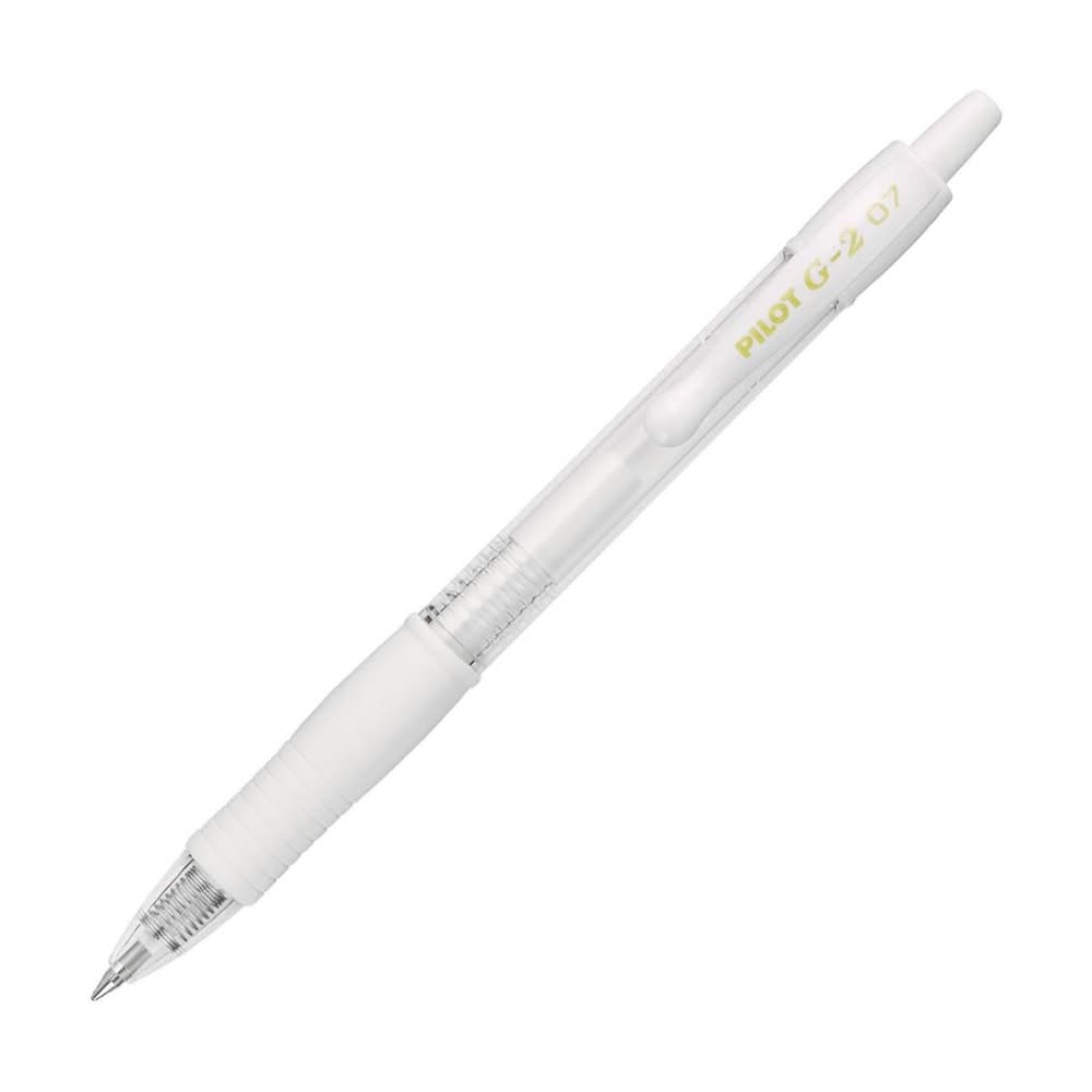 Pilot G2 White 3 Pen Broad 0.7mm Medium Retractable Rollerball Pen
