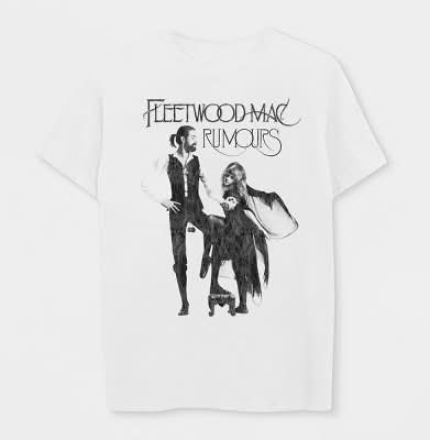 Merch Traffic Fleetwood Mac Short Sleeve Graphic T-Shirt, Men, L, White