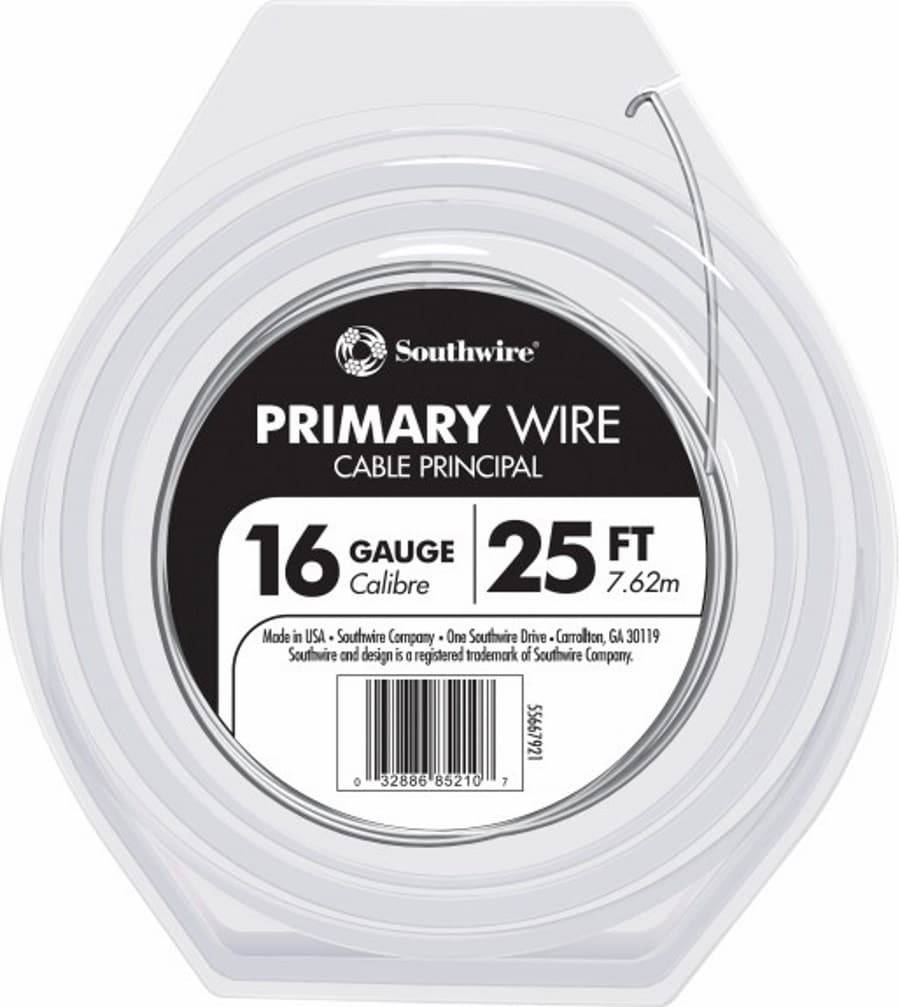 Southwire 25-ft 16-AWG Stranded White Gpt Primary Wire | 55667921