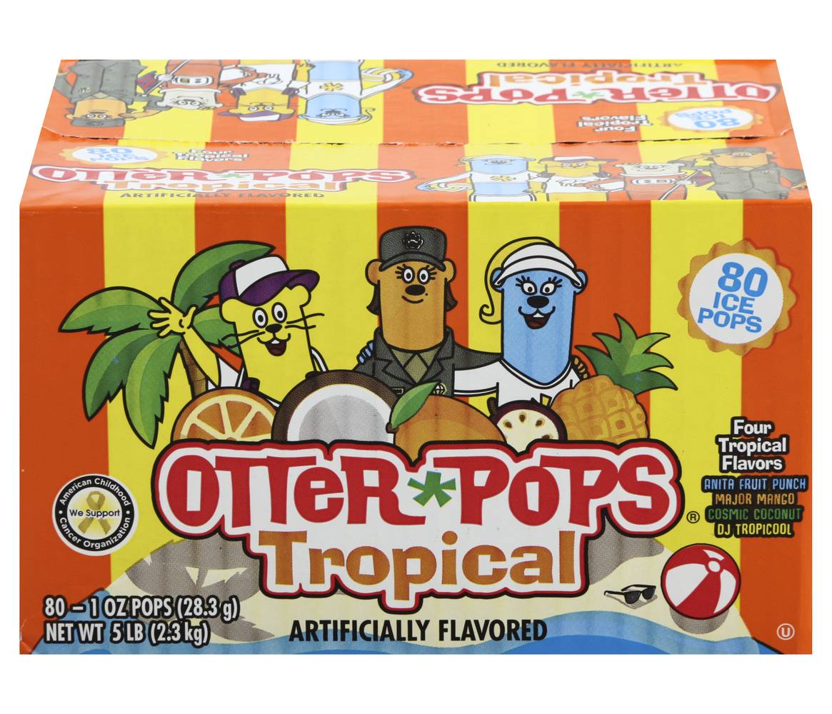 Otter Pops Ice Pops, Tropical (5 lbs, 80 ct)